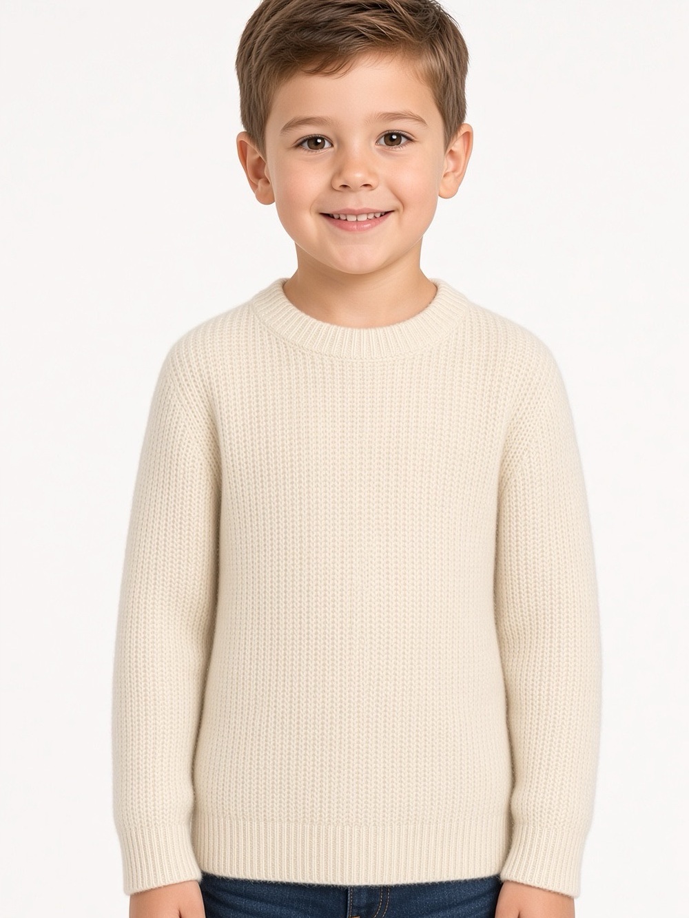 NWT Art Class Boys Cream Knit Crewneck Sweater